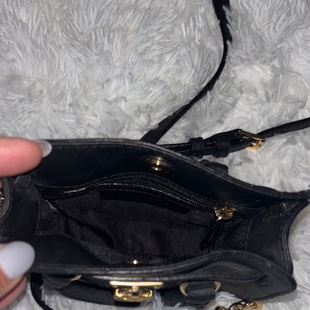 Michael Kors Black Mini Bag with Gold Accents - Picture 5 of 5